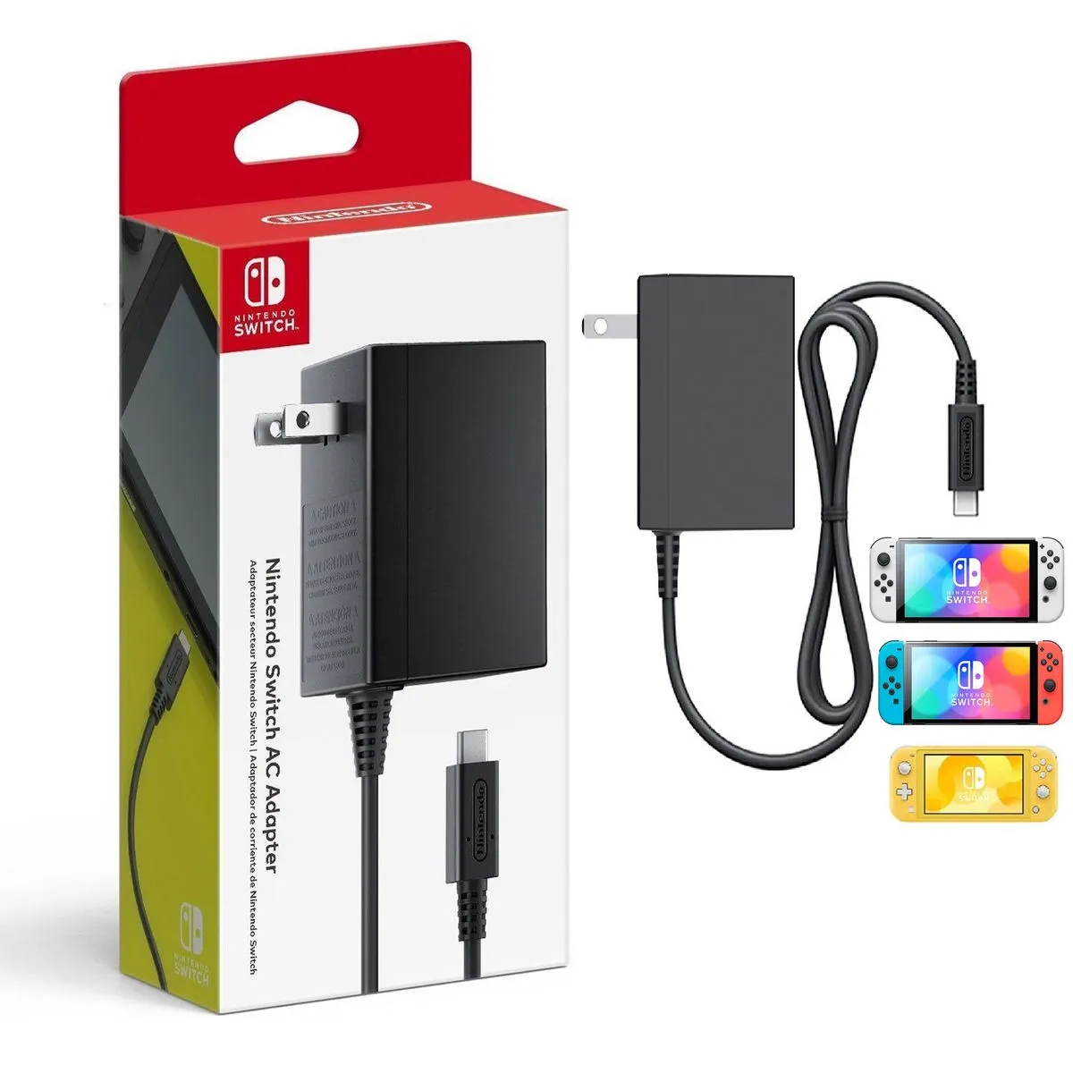 adaptador de corriente original para Nintendo Switch y Switch Lite